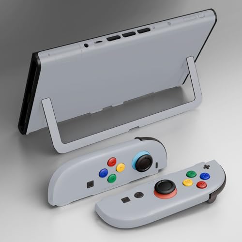 eXtremeRate DIY Replacement Shell Buttons for Nintendo Switch 2, Custom Full Set Rear Back Plate Controller Housing with Button for Switch 2 Console & Joycon 2 - Deluxe Version - New Hope Gray - color: New Hope Gray
