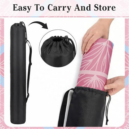 Britimes Mahjong Mat with Black Carrying Bag,31.5"x31.5", Pink | Non-Slip Noise Reduction Gaming Mat Rubber Multi Purpose Game Table Cover for Mahjong Card Dominoes Board Tile Games - color: Pink