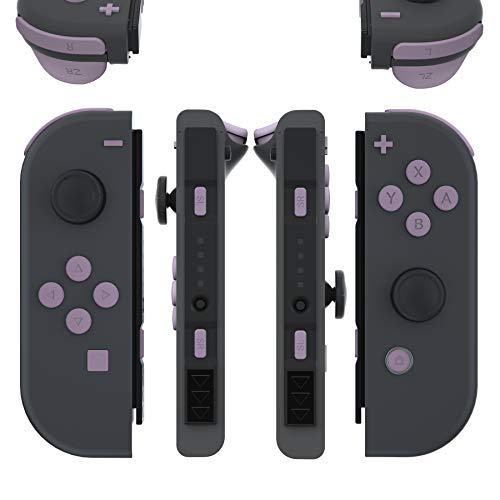 eXtremeRate DIY Full Set Buttons for Nintendo Switch & Switch OLED, Replacement Buttons for JoyCon, ABXY Direction Keys SR SL L R ZR ZL + - Home Capture Trigger Buttons Springs - Dark Grayish Violet - color: Dark Grayish Violet