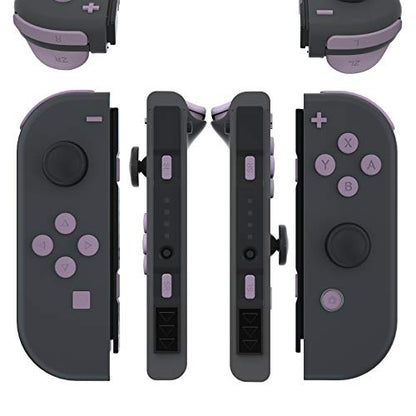 eXtremeRate DIY Full Set Buttons for Nintendo Switch & Switch OLED, Replacement Buttons for JoyCon, ABXY Direction Keys SR SL L R ZR ZL + - Home Capture Trigger Buttons Springs - Dark Grayish Violet - color: Dark Grayish Violet