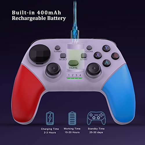 Megadream Wireless Mobile Gaming Controller Gamepad for iPhone/Android/iPad/PC/Switch/PS4/iPad Joystick with Phone Holder, Supported Cloud Game, Streaming on PS5/X-box, Turbo, Direct Play, iPhone 17,White - color: White
