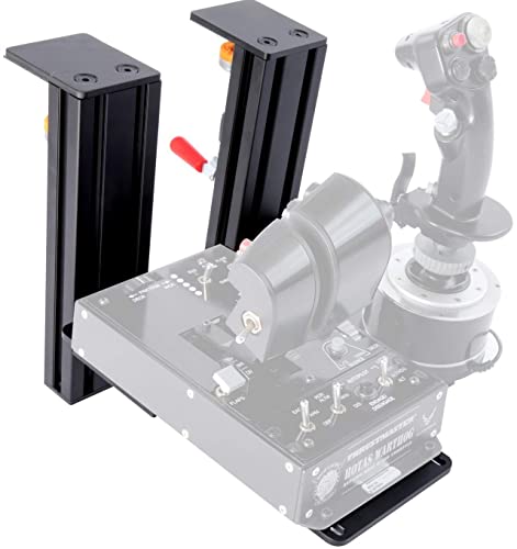 Meza Mount-HOTAS Desk Mount Set of 2, Adjustable Flight Sim Joystick and Throttle Mounts, Compatible with Thrustmaster Warthog/WinWing Orion 2 / VPC WarBRD-D Base/VPC MongoosT-50CM 2/3 Base