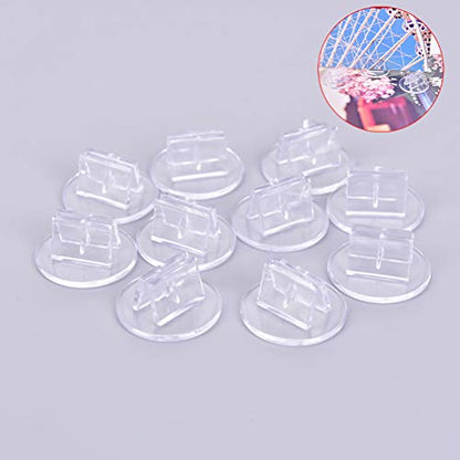 100 Piece Game Card Stands - Translucent Miniature Bases & Business Card Holder