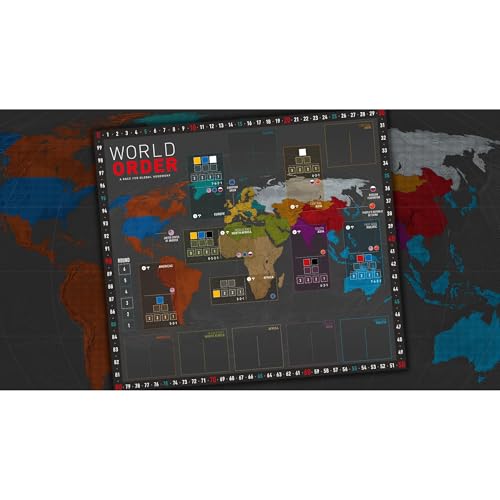 World Order - Political & Economic Events Board Game, Asymmetric Card Driven Play, Global Power Area Control, Deck-Building, Ages 14+, 2-4 Players - style: Political & Economic Events