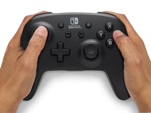 PowerA Wireless Controller - Nintendo Switch/Switch Lite/Switch-OLED Model, Nintendo Switch 2, Jet Black, Gamepad, Bluetooth, Motion Controls, Advanced Gaming Buttons, officially licensed - style: Jet Black