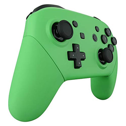 eXtremeRate Green Faceplate Backplate Handles for Nintendo Switch Pro Controller, Soft Touch DIY Replacement Grip Housing Shell Cover for Nintendo Switch Pro - Controller NOT Included - color: Green