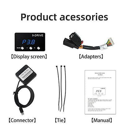 Throttle Response Controller 9 Drive Modes Smart Electronic Racing Accelerator Compatible with Ford F150 F250 Raptor Fusion Focus Grand Mondeo Ranger Transit Mazda 5 6 BT-50 CX-9 - size: 861