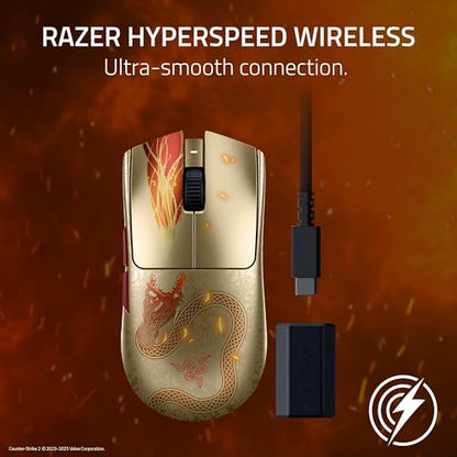 Razer Viper V3 Pro Wireless Esports Gaming Mouse: Symmetrical - 54g - 8K Polling - 35K DPI Optical Sensor - Gen3 Optical Switches - 8 Programmable Controls - 95 Hr Battery - Counter-Strike 2 Edition - color: Counter-Strike 2 Edition, style: 8000 Hz Pollin