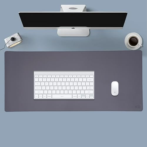3XL Extended Gaming Mouse Pad/Mat 46"x20"(Steel Grey) - Large & Wide Desk Cloth Mousepad - Stitched/Water Proof/Non Slip Base - color: Steel Gray, size: 3XL 46"x20"