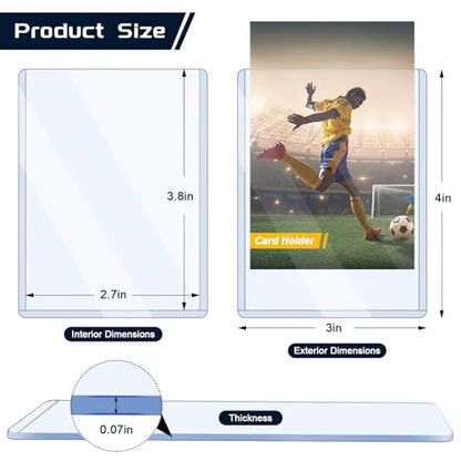 15 Pack Top Loads for Cards 3"x4" Hard Plastic Card Sleeves | Baseball Card Protectors Hard Plastic Sports Card Holder for Trading Cards, Baseball Cards, Game Cards