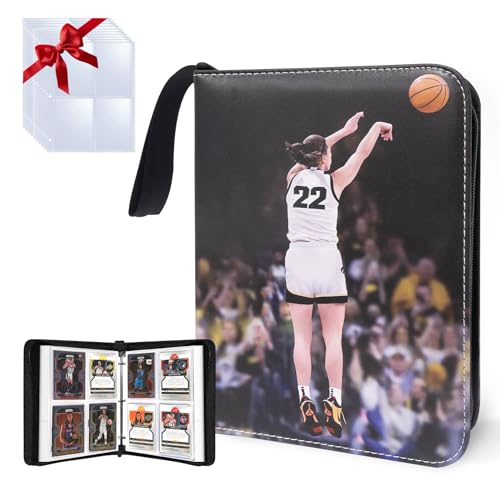 Basketball Trading Card Binder,4 Pocket with 50 Sleeves up to 400 Cards Basketball Binder,Portable Waterproof Storage Book with Sleeves for Basketball Cards Collection - color: Basketball-W-900 Cards-white, size: 4 Pocket