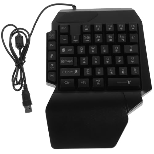 SHINEOFI Backlight Gaming Keyboard with 40 Keys for Accurate Operation and Easy Installation, Black Abs Material Designed for Playing Games and Dorm Use, Compact E-Sports Keyboard for Young