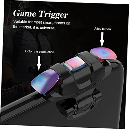 OKUMEYR Game Handle Trigger Pair Lightweight Professional Mobile Gaming Controller Easy Install Compatible with Most Smartphones for Enhanced Shooter Experience