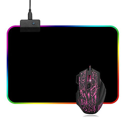 axGear Gaming Mouse Pad RGB LED Light Color Switching for Computer Laptop Colorfull