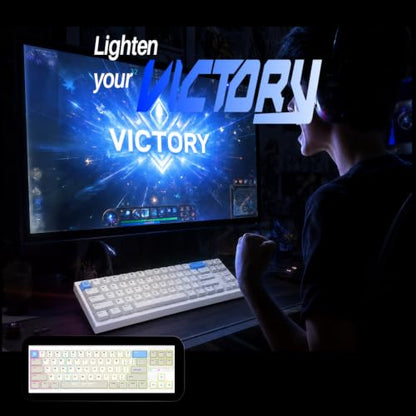 70% Springless TMR Gaming Keyboard,Custom CNC 0.005mm RT Updatable | 8K Polling Rate, 0.0125ms Latency, 0.005mm Precision, 0.001-3.5mm Actuation Travel, RGB Lighting, Gasket-Mount, PC+Mac Ready