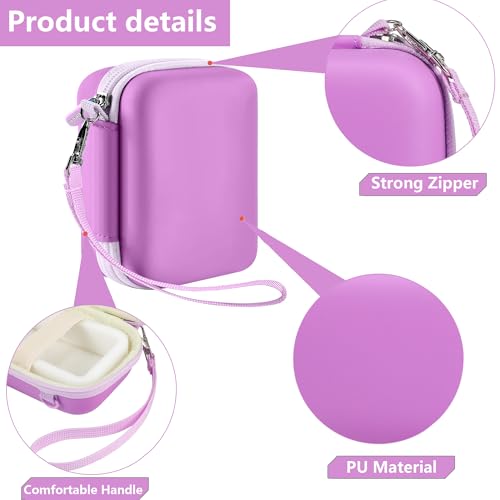 Leayjeen Kids Camera Case for Goopow/Mgaolo Kids Camera-Purple | Fits CIMELR/Seckton/OZMI Kids Toy Cameras and Children Digital Camera,Shockproof Water-Resistant Hard EVA Shell(Case Only) - color: Purple