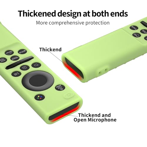 Hi Color Remote Cover for Samsung BN59-01388 BN59-01393 Silicone Remote Case Protective Sleeve (Glow Green) - color: glow green