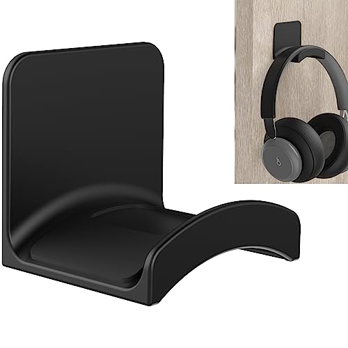 SOKUSIN Headphone Stand Headset Holder - Adhesive Gaming Earphones Hanger, Universal Desk Wall Mount Hook for All Headphone/Controller, Compatible with Beats, AirPods Max,Sony, JBL (Black) - color: Black