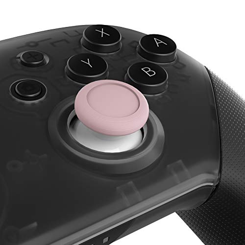 eXtremeRate Cherry Blossoms Pink & White Dual-Color Replacement 3D Joystick Thumbsticks, Analog Thumb Sticks with Cross Screwdriver for Nintendo Switch Pro Controller - color: White & Cherry Blossoms Pink