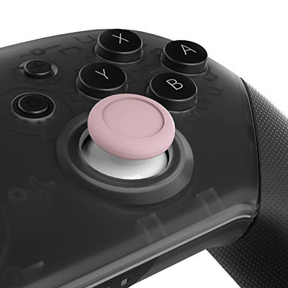 eXtremeRate Cherry Blossoms Pink & White Dual-Color Replacement 3D Joystick Thumbsticks, Analog Thumb Sticks with Cross Screwdriver for Nintendo Switch Pro Controller - color: White & Cherry Blossoms Pink