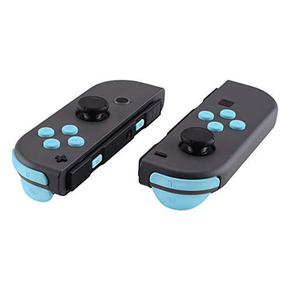 eXtremeRate DIY Full Set Buttons for Nintendo Switch & Switch OLED, Custom Replacement Buttons for JoyCon, ABXY Direction Keys SR SL L R ZR ZL + - Home Capture Trigger Buttons Springs - Heaven Blue - color: Heaven Blue