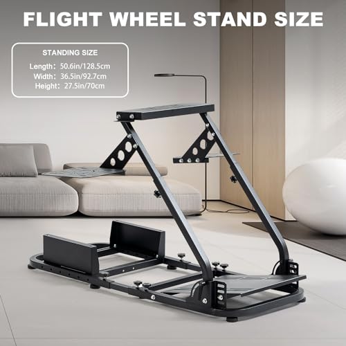 Anman Flight Racing Sim Stand Fit for Logitech G920 X52 G PRO,for Thrustmaster T16000 T248x T80 T300, Flight racing dual-use simulator cockpit, Electronics Not Included