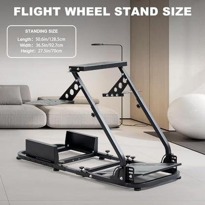 Anman Flight Racing Sim Stand Fit for Logitech G920 X52 G PRO,for Thrustmaster T16000 T248x T80 T300, Flight racing dual-use simulator cockpit, Electronics Not Included
