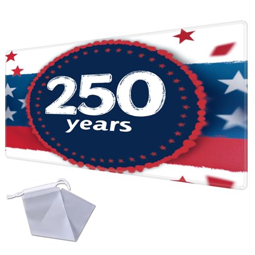 Classic 250 Years Card Mat for TCG Playmat - USA 250th Anniversary Commemorative Edition, 1776-2026 Patriotic Card Game Mat, Anti-Slip Desk Pad Large Gaming Playmat Compatible with MTG - color: Classic 250 Years, size: 17" x 14" Regular