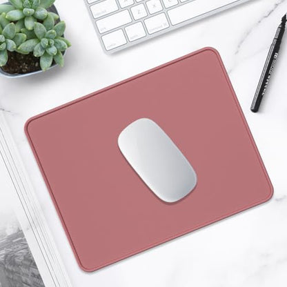 Hsurbtra Mouse Pad, Premium-Textured Square Mousepad 10.2 x 8.3 Inch, Stitched Edge Anti-Slip Waterproof Rubber Pretty Cute Computer Mat for Office Gaming Laptop Women Kids Dark Red - color: Dark Red, size: Square Mousepad (10.2" x 8.3")