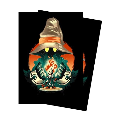 Little Black Mage - MTG Card Sleeves, 104ct, Standard Size, Smooth | Double Sleeving Compatible, Smudge Resistant Matte Back, Compatible with Standard 66x92mm TCG and Magic The Gathering Cards. - color: Little Black Mage