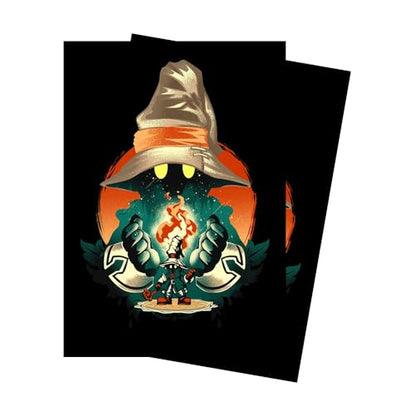 Little Black Mage - MTG Card Sleeves, 104ct, Standard Size, Smooth | Double Sleeving Compatible, Smudge Resistant Matte Back, Compatible with Standard 66x92mm TCG and Magic The Gathering Cards. - color: Little Black Mage