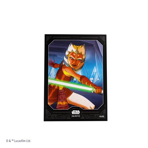 Star Wars Unlimited Ahsoka Tano Art Sleeves | Gamegenic Officially Licensed Pack of 60 Art Sleeves and 1 Clear Sleeve, Optimized Size for TCG and LCG Games - style: Ahsoka Tano