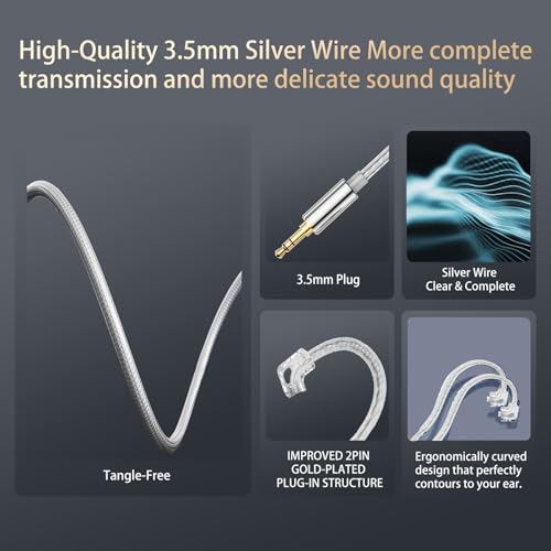 in Ear Monitor Headphones Hybrid 1BA+1DD HiFi Deep Bass IEM Earphones White | Hybrid Banlance Armature with Dynamic in Ear Headphones IEM Earphones Gaming Earbuds no Mic - color: QT820-White no Mic