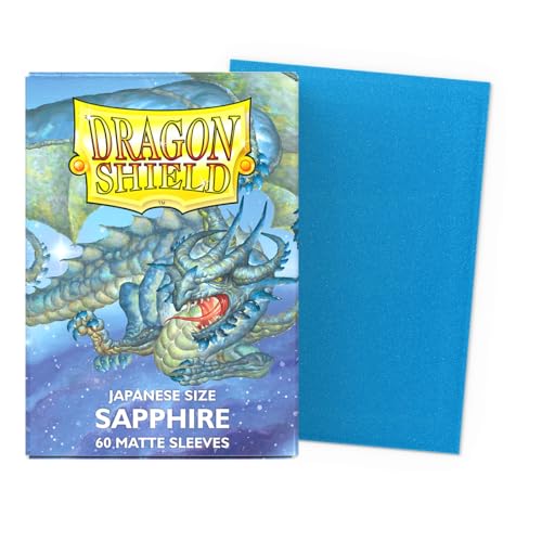 Dragon Shield | Japanese Size Card Matte Sleeves | 60 CT - Smooth & Tough Premium TCG Sleeves - Compatible with Yu-Gi-Oh, Naruto, Cardfight & Vanguard | Sapphire - color: Sapphire Matte
