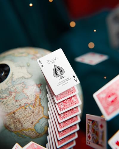 Bicycle Rider Back Playing Cards, Standard Poker Size Deck of Cards, Red & Blue (2 Pack), Classic Cards for Poker, Blackjack, Family Game Night & Card Games, Fun for All Ages | Air Cushion Finish, Over 140 years of trusted quality, Perfect for poker and b