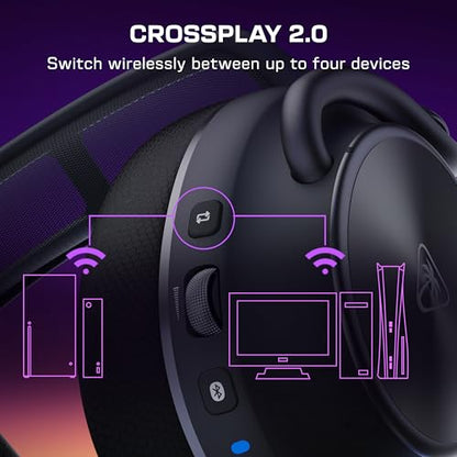 Turtle Beach Stealth Pro II Premium Wireless Gaming Headset for Xbox Series X|S, PS5, PS4, PC - Hi-Res Audio, Dolby Atmos, Active Noise Cancellation, Simultaneous Bluetooth, 24-bit Audio - Black - color: Black