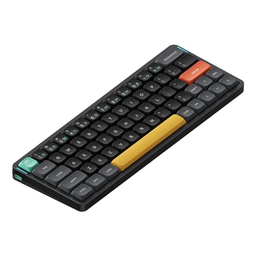 nuphy Air60 V2 Portable Wireless Keyboard 60% Low Profile Mechanical Keyboard Support QMK/VIA Compatible with Windows/mac OS/Linux Supports Bluetooth 5.1/2.4GHz/USB-C Black, Gateron Blue Switch - color: Black, size: Gateron Blue Switch