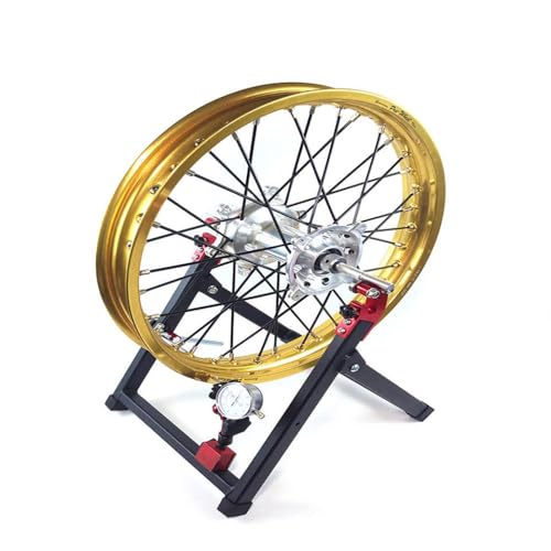 Universal folding wheel balance adjustment stand compatible with bicycles