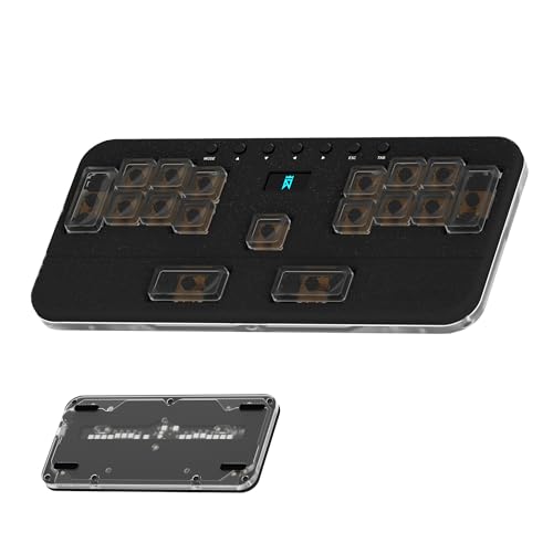 Professional Rhythm Game Keyboard, 5 Layer Macro Keypad for OSU! Phigros Muse Dash, CNC Aluminum, Hot-Swappable Gateron Switches, VIA Programmable (Black) - color: Black