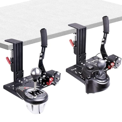 YAARHEJ Heavy-Duty Sim Racing Desk Mount for Shifters & Handbrakes - Universal Fit for Logitech, Thrustmaster TH8A/TSS, Fanatec Clubsport