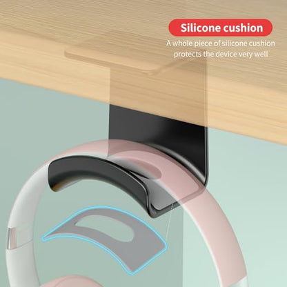 2 Pcs Headphone Stand for Desk Mini Headphone Hanger Holder with Strong Adhesive Game Headset Stand Headset Holder (ZY88 Under Desk 2pcs) - style: ZY88 Under desk 2pcs