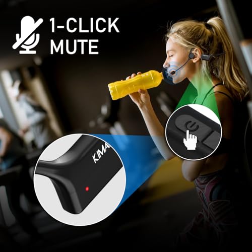 KIMAFUN IP67 Waterproof Wireless Fitness Microphone, 2.4G Lightweight Ergonomic Design Headset Mic Used in Swimming Pool, Fitness Sports, Yoga, Gym, Class, Speaker, Laptop, Tablet for 2 People, GWP92 - size: GWP92(2TX+1RX)