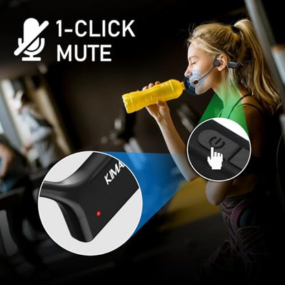 KIMAFUN IP67 Waterproof Wireless Fitness Microphone, 2.4G Lightweight Ergonomic Design Headset Mic Used in Swimming Pool, Fitness Sports, Yoga, Gym, Class, Speaker, Laptop, Tablet for 2 People, GWP92 - size: GWP92(2TX+1RX)
