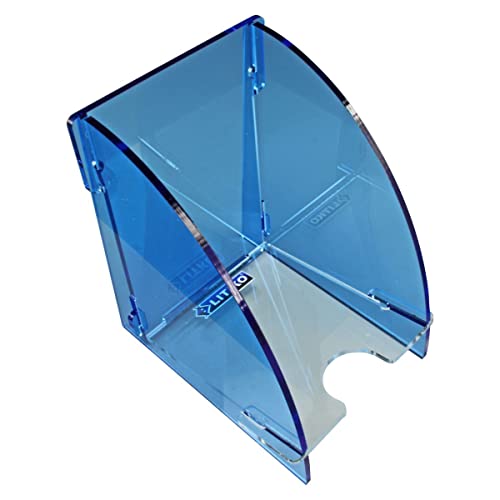 LITKO Standard Card Deck Holder | Single Pile, 150-200 | US/EU 70x100mm | Playing card tray for Magic, Pokémon & TCGs | Angled finger notch | Snap-fit, no glue | Laser-cut acrylic - color: Fluorescent Blue, size: Holds 150-200 Standard Cards. Single Pile