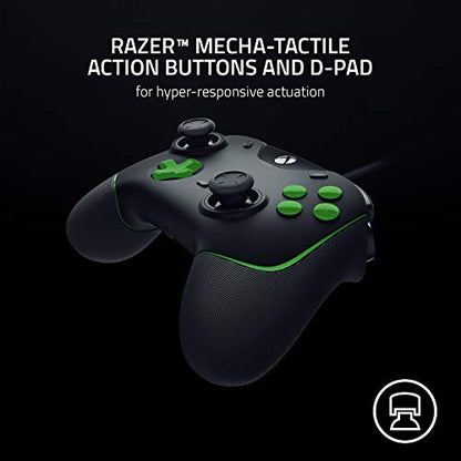 Razer Wolverine V2 Wired Gaming Controller for Xbox Series X|S, Xbox One, PC: Remappable Front-Facing Buttons - Mecha-Tactile Action Buttons and D-Pad - Trigger Stop-Switches - Black - color: Black, size: Controller Only, style: Wolverine V2