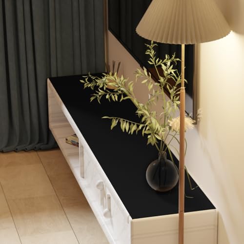 Dresser Cover - Can Be Used On Both Sides Waterproof and Easy to Clean Good Flatness Used for Dresser Table(Black+Black 10x44) - color: Black+black, size: 10" × 44"