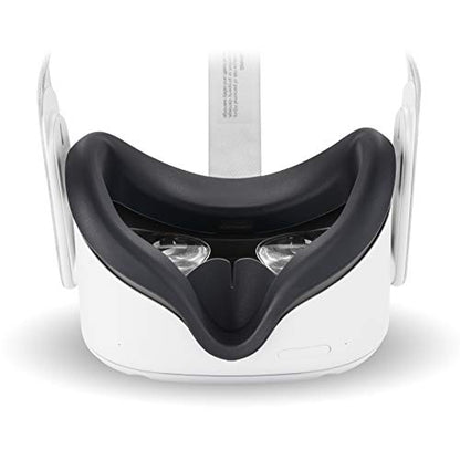 Compatible with Oculus Quest 2 Accessories, Silicone Face Cover, VR Shell Cover,Touch Controller Grip Cover,Protective Lens Cover,Disposable Eye Cover(Black) - color: Black