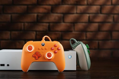 8BitDo Ultimate C Wired Controller for Xbox with Hall Effect Joysticks and Triggers, RGB Lighting Fire Ring, Compatible with Xbox Series X|S, Xbox One, Windows 10/11- Officially Licensed (Orange) - color: Orange