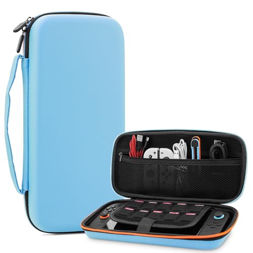 RHOTALL Carrying Case for Nintendo Switch 2 2025, [Portable & Lightweight] Travel Hard Protective Switch 2 Case, Protector Accessories with 10 Game Cartridge slot (Blue) - color: blue 13