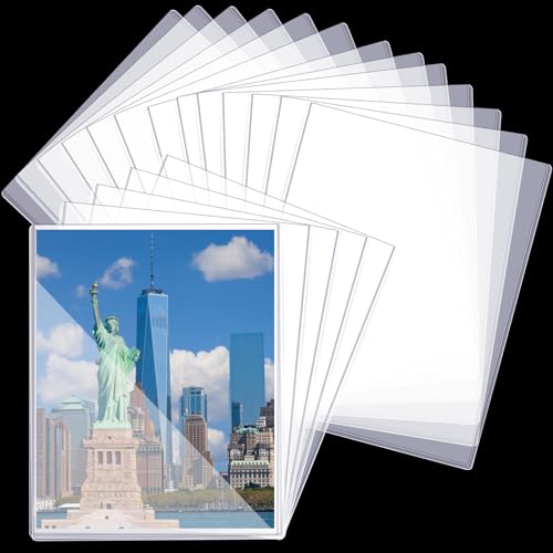 25 Pcs 8 1/2" x 11" Rigid Print Protectors Clear Sheet Protectors Hard Plastic Paper Page Magazine Protectors for Collectors Rigid Top Loaders Document Holder Birth Certificate Protector - size: 25ct 8 1/2" x 11"